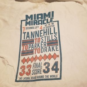 Miami Dolphins "Miami Miracle" XL tshirt